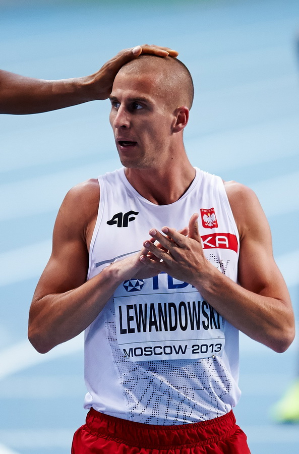 Marcin Lewandowski na Mistrzostwach Świata w Lekkoatletyce w Moskwie 2013. Fot. PAP