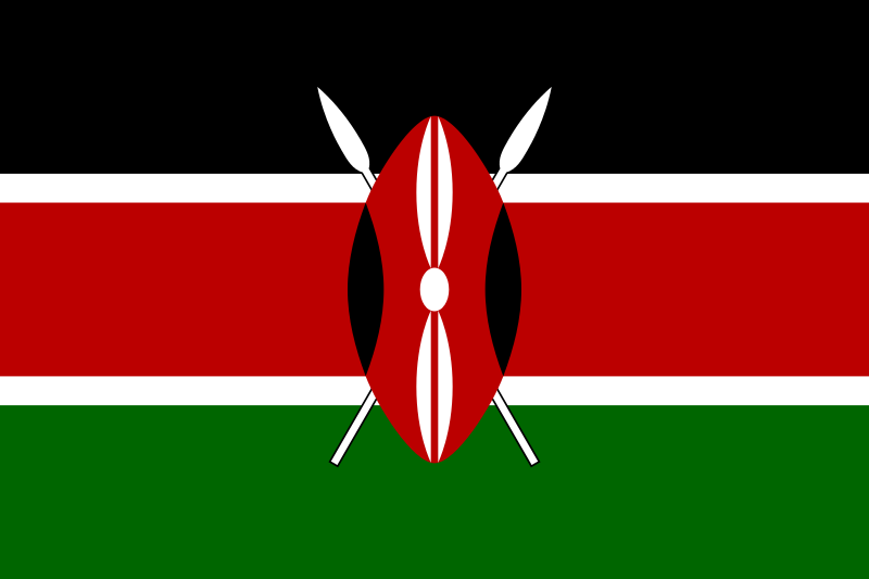 Flaga Kenii. Wikimedia Commons