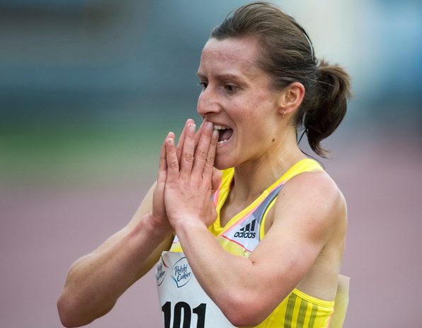 Karolina Jarzyńska - rekordzistka Polski na 10 000 m. Toruń, 19.07.2013. Karolina Jarzyńska po biegu na 5000 m podczas lekkoatletycznych mistrzostw Polski w Toruniu, 19 bm. (gj) PAP/Tytus Żmijewski