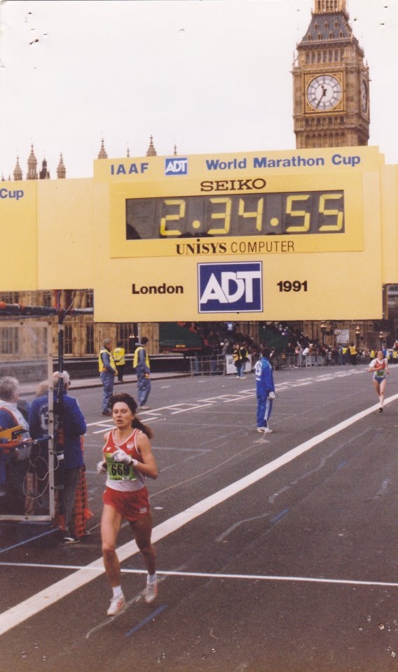 Izabela Zatorska w na maratonie w Londynie. Fot. Archiwum Izabeli Zatorskiej