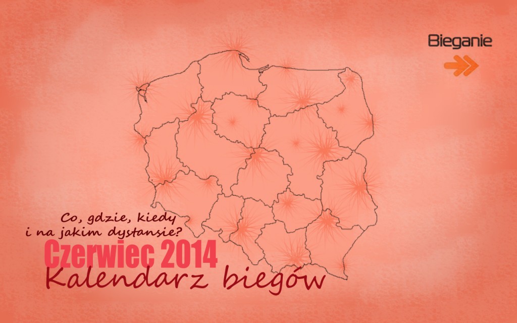 Kalendarz biegow czerwiec 2014. Rys. Magda Ostrowska-Dołęgowska