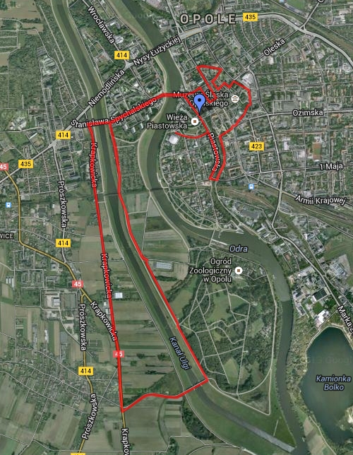 Maraton Opolski - mapa