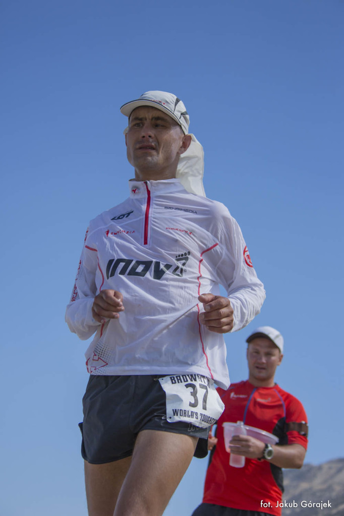 Darek Strychalski na Badwater Ultramarathon. Fot. Jakub Górajek