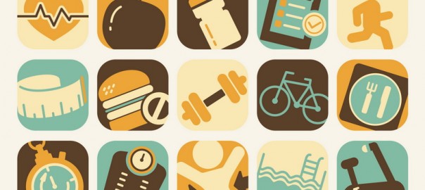 Ikonki sportowe - dieta, trening. Fot. Istockphoto.com