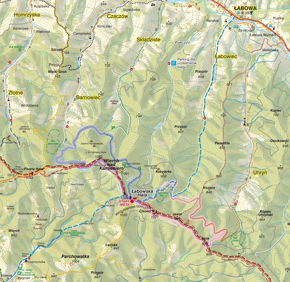 Ultra Łabowa - mapa
