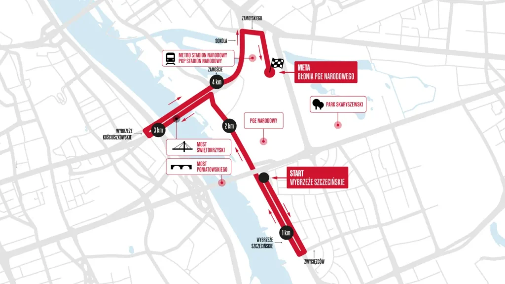 Trasa New Balance Biegu na Piątkę