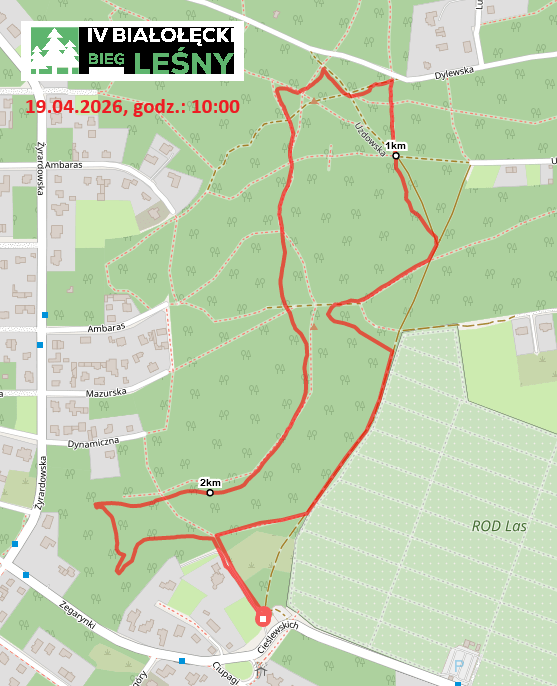IV Białołęcki Bieg Leśny trasa