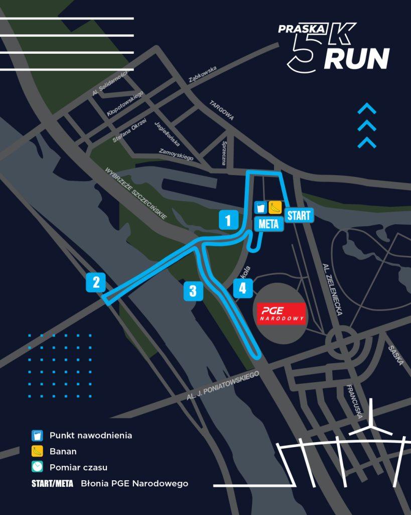 Praska 5K Run trasa