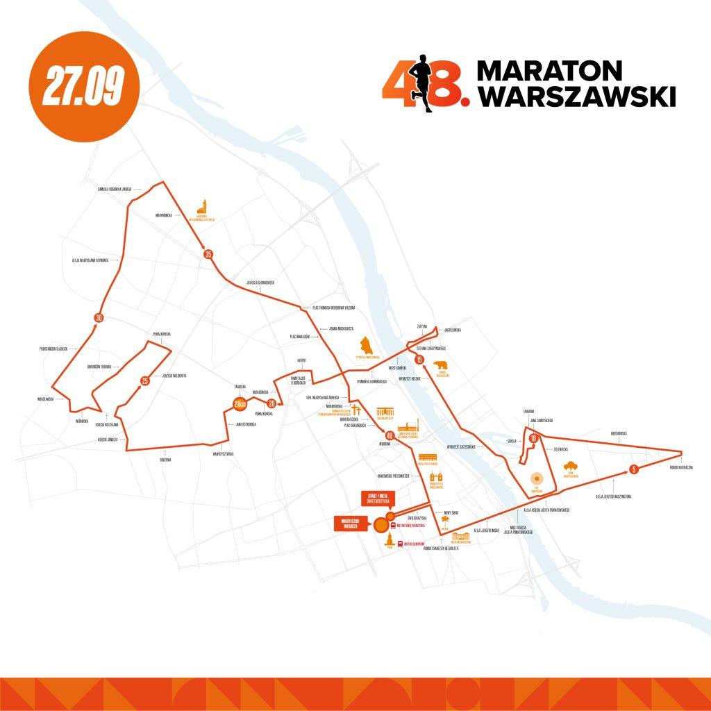 Trasa 48. Maratonu Warszawskiego
